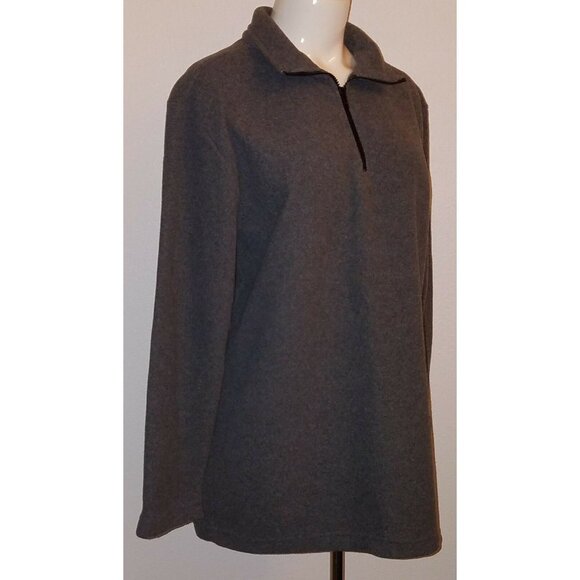 Atlantique Gray Pullover Fleece Top Jacket Women's Size Medium Canada - Picture 6 of 7